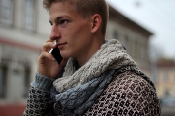 Wooly, stylish Cowl for a man "Buds"