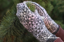 Warm and cozy mittens "Arabesque"