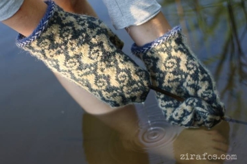 Cute and stylish mittens "Seahorses"