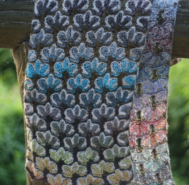 Woolen hand-knitted scarf