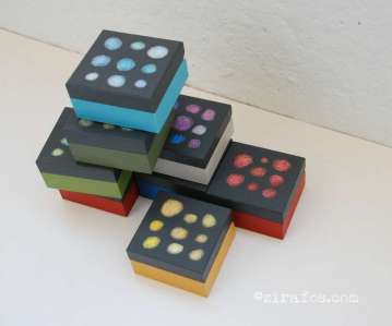 small colourful wooden box